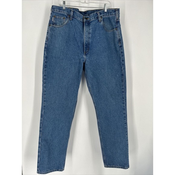 Carhartt Relaxed Fit Jeans Denim Medium Wash Men’s Rugged Straight Leg 40x34 - Picture 1 of 7